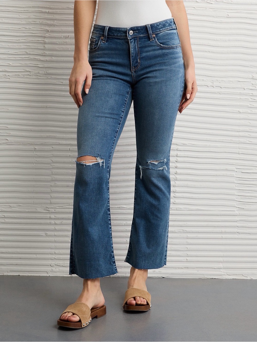 0 (25) Short Next Level High-Waisted Kick Bootcut Crop Jean